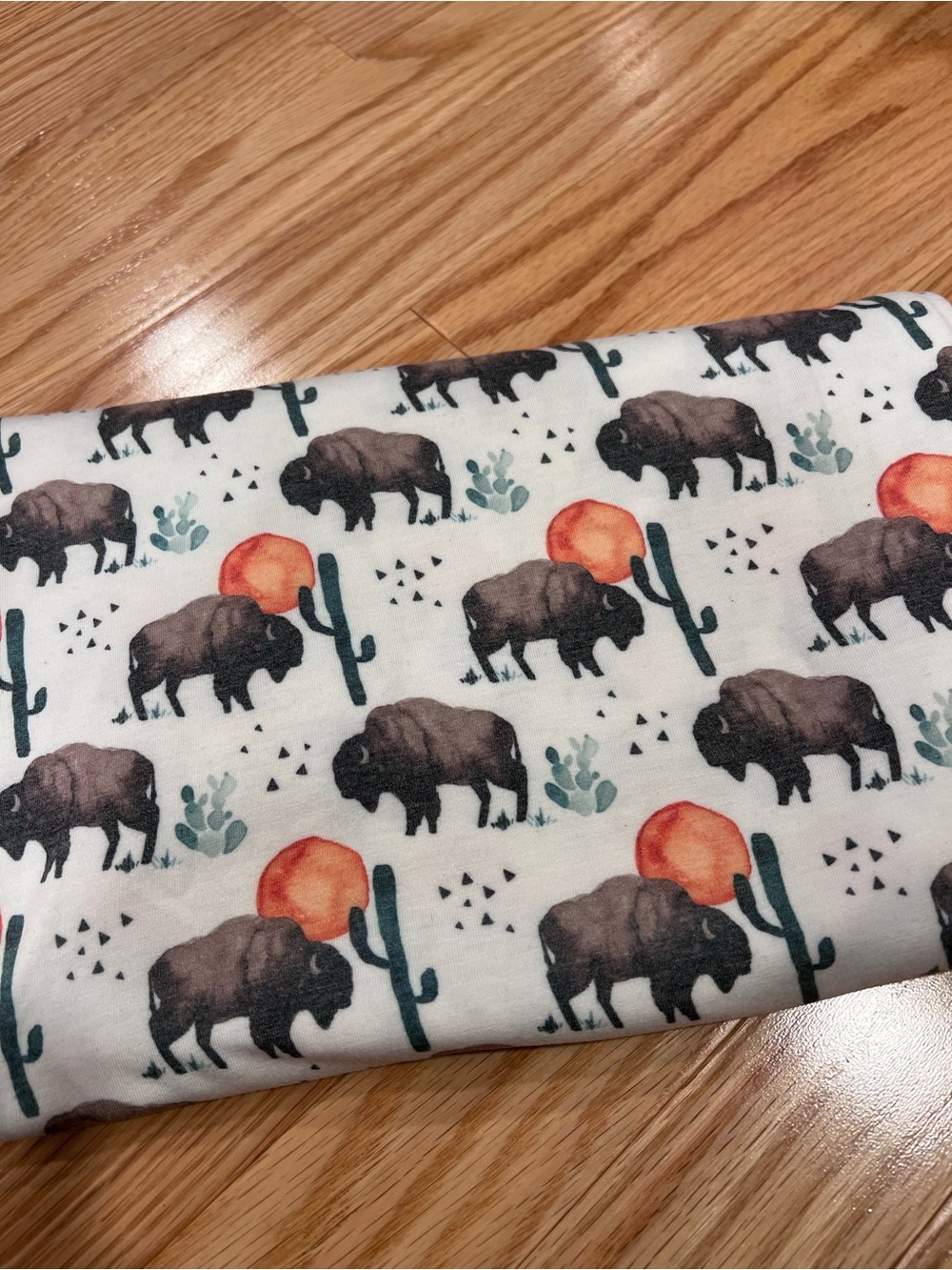 Copper pearl bison Print swaddle blanket